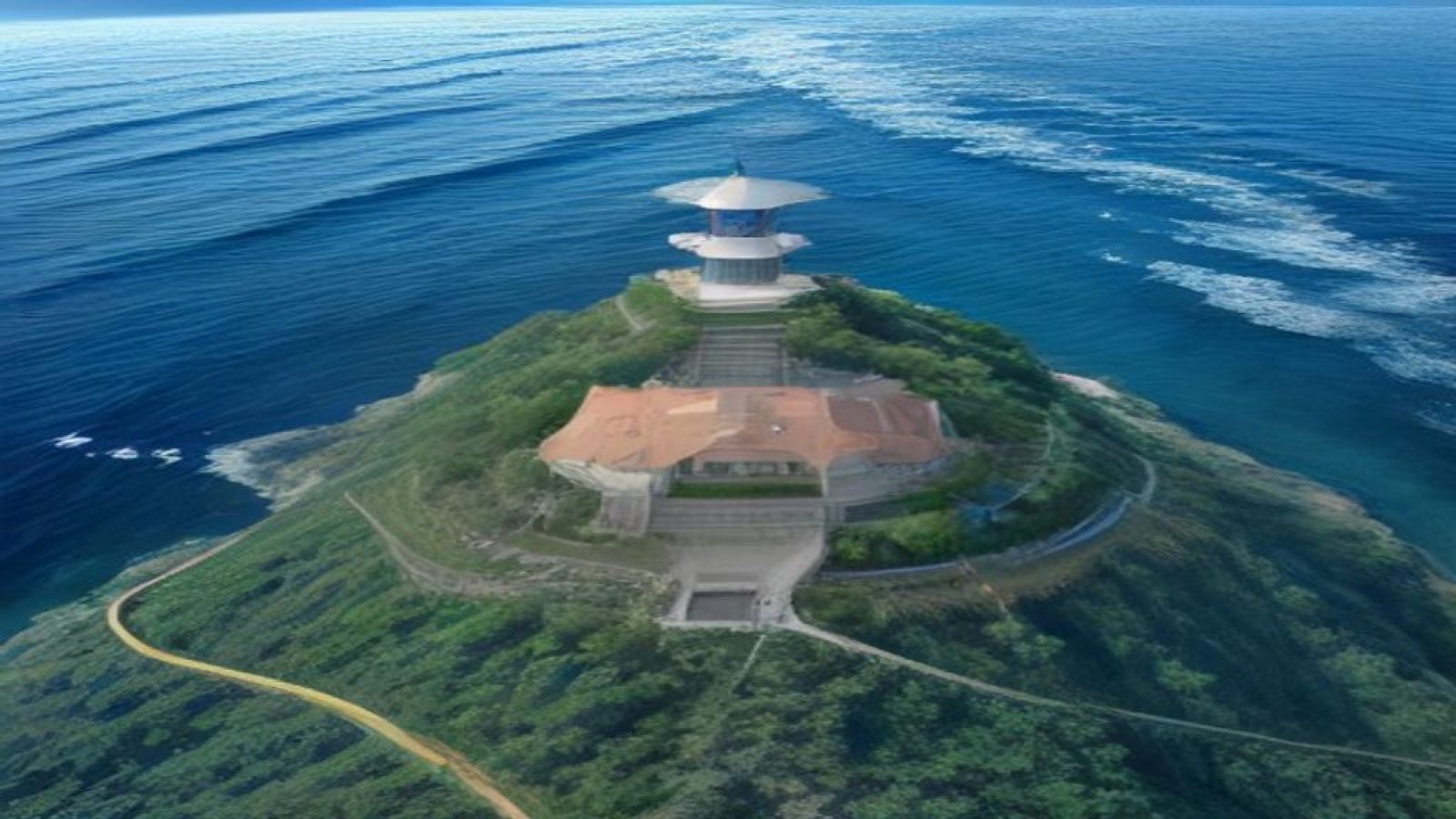 免费电影下载 App 大屏界面，深色背景上播放着高清电影画面，画面明亮，氛围沉浸