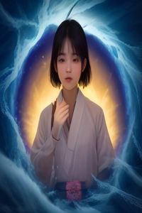 剧情悬疑电影推荐封面，迷雾森林中一盏孤灯，神秘压抑的氛围感