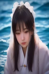 华语经典老片修复版封面，黑白胶片质感转彩色修复，旧上海街景人物特写