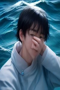 欧美喜剧电影封面，阳光海滩上一群人欢笑奔跑，明亮暖色调充满活力